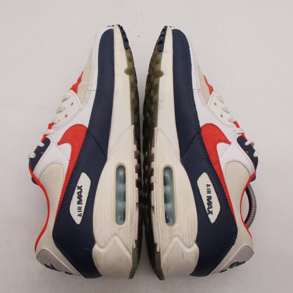 Nike Air Max 90 USA Denim ‘White Red Navy Blue’ Men’s Size 12 DJ5170-100 - Picture 6 of 11